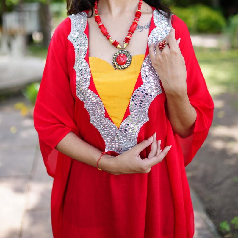 Radiant Red Kaftan