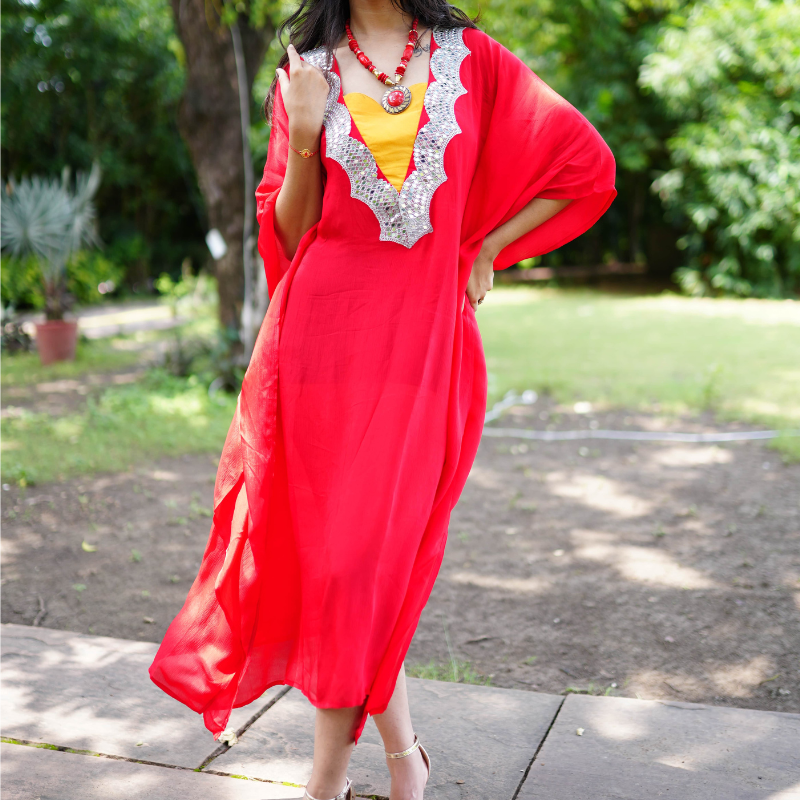 Radiant Red Kaftan