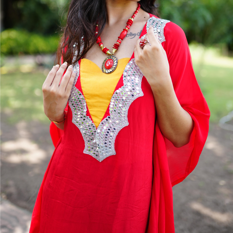 Radiant Red Kaftan