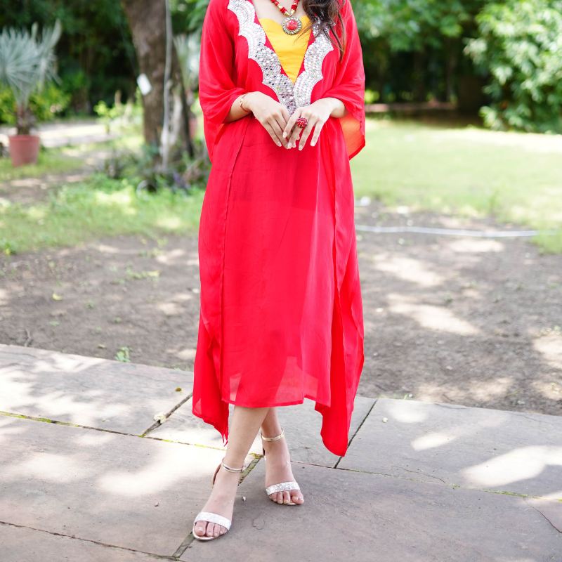 Radiant Red Kaftan